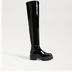 Sam Edelman Glossy Black Over the Knee Boots